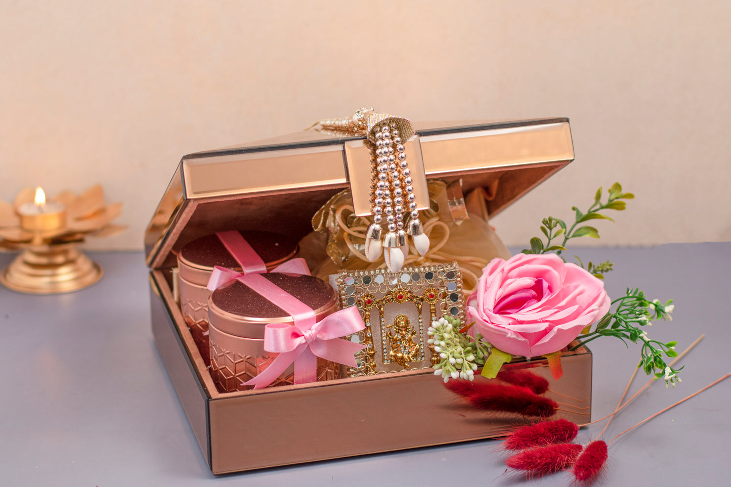 ROSE GOLD MIRROR BOX XL