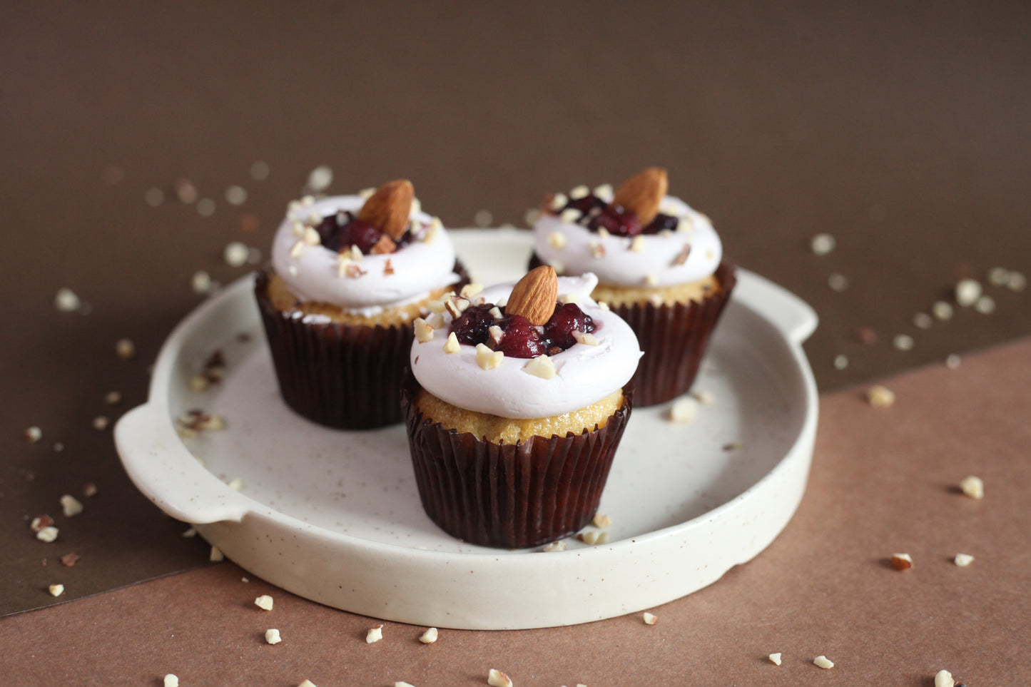 Almond Cherry Cupcake