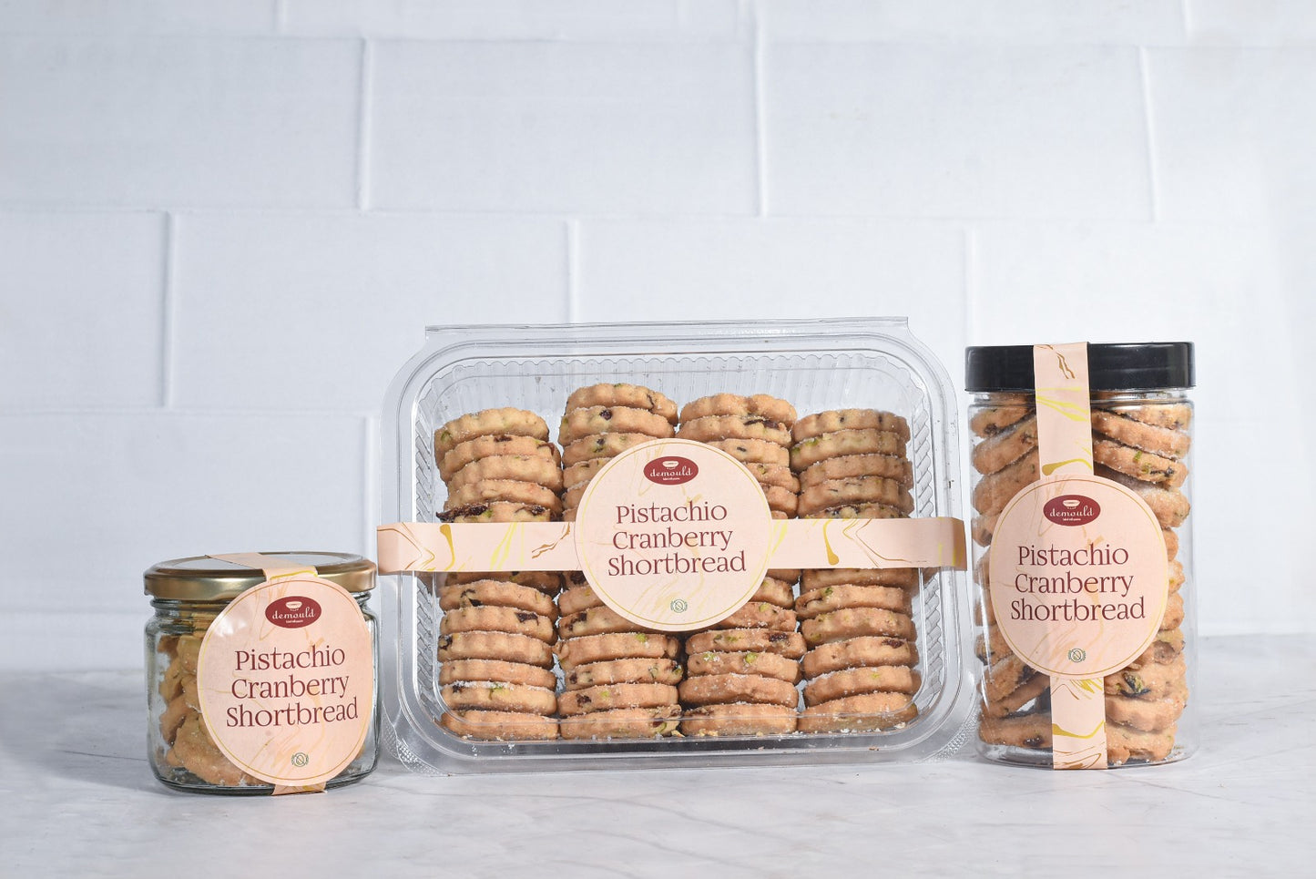 Pistachio Cranberry Shortbread Cookies