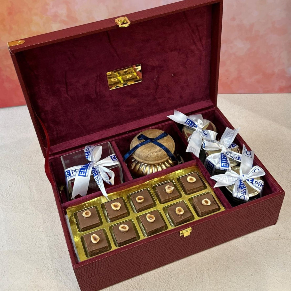 Premium Corporate Diwali Hamper in Velvet Trunk
