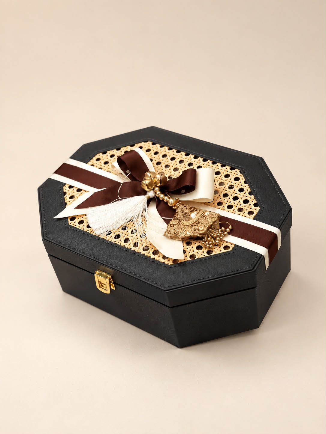 Elegant Diwali hamper with diyas, chocolates and festive treats for corporate clients